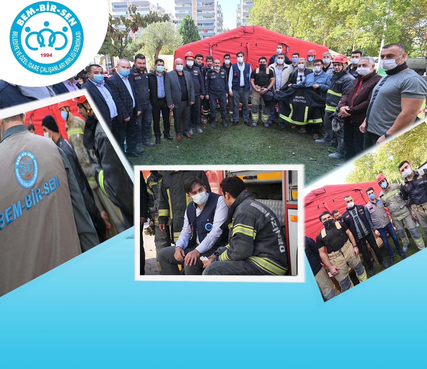 Genel başkanımız Sn. Levent Uslu ve beraberindeki heyetle birlikte; deprem