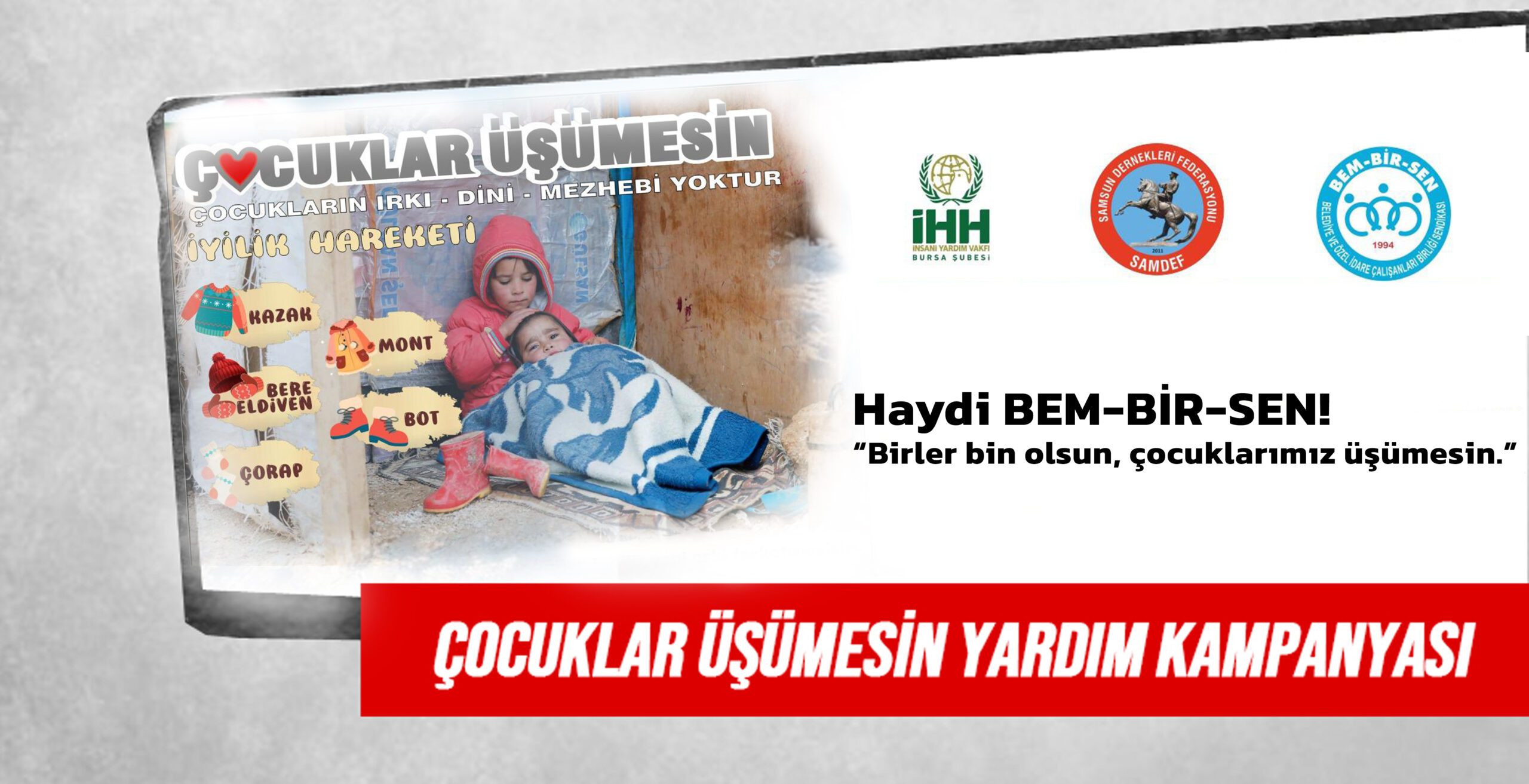 “Çocuklar üşümesin” diyerek yola